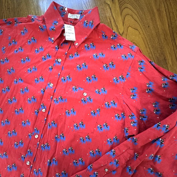 Other - Vintage‎ NWT Arnie Arnold Palmer Sears Polo AOP Long Sleeve Button Down Size L